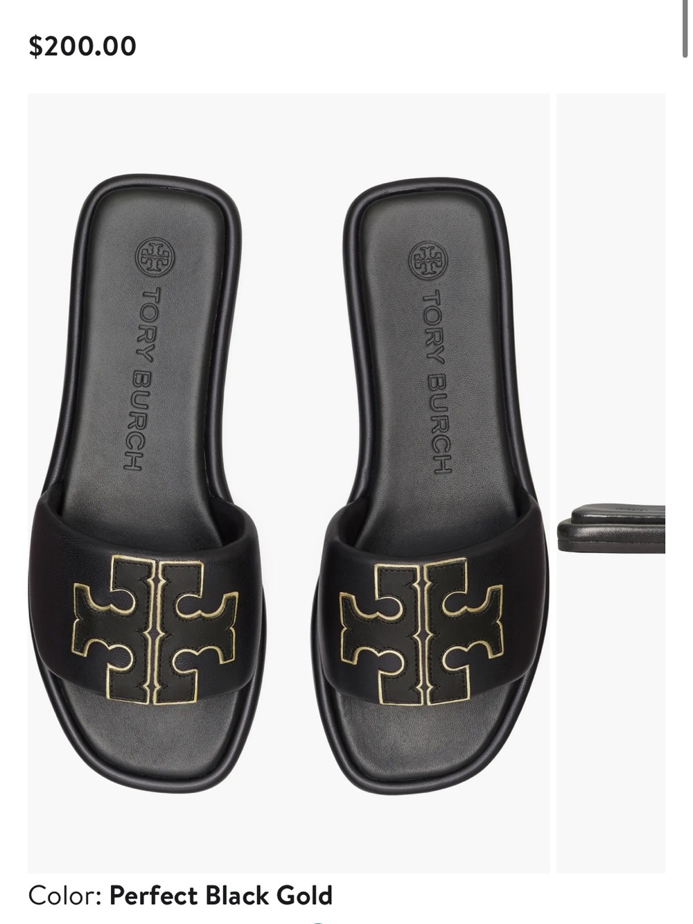 Tory Burch Black Slides